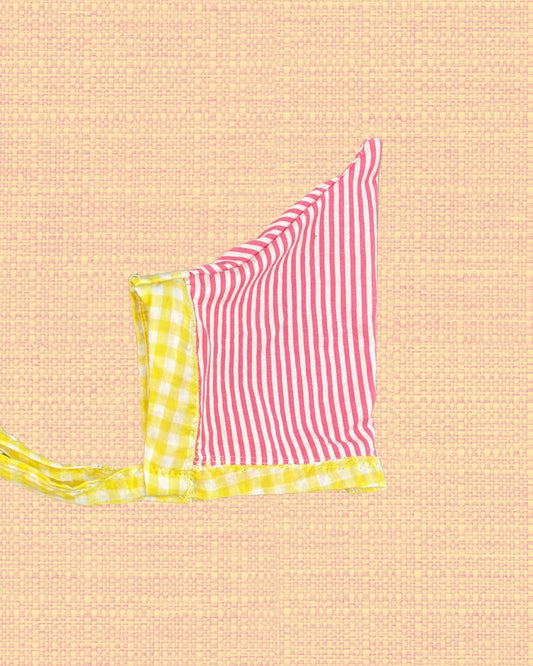 Pixie Bonnet - butter & pink